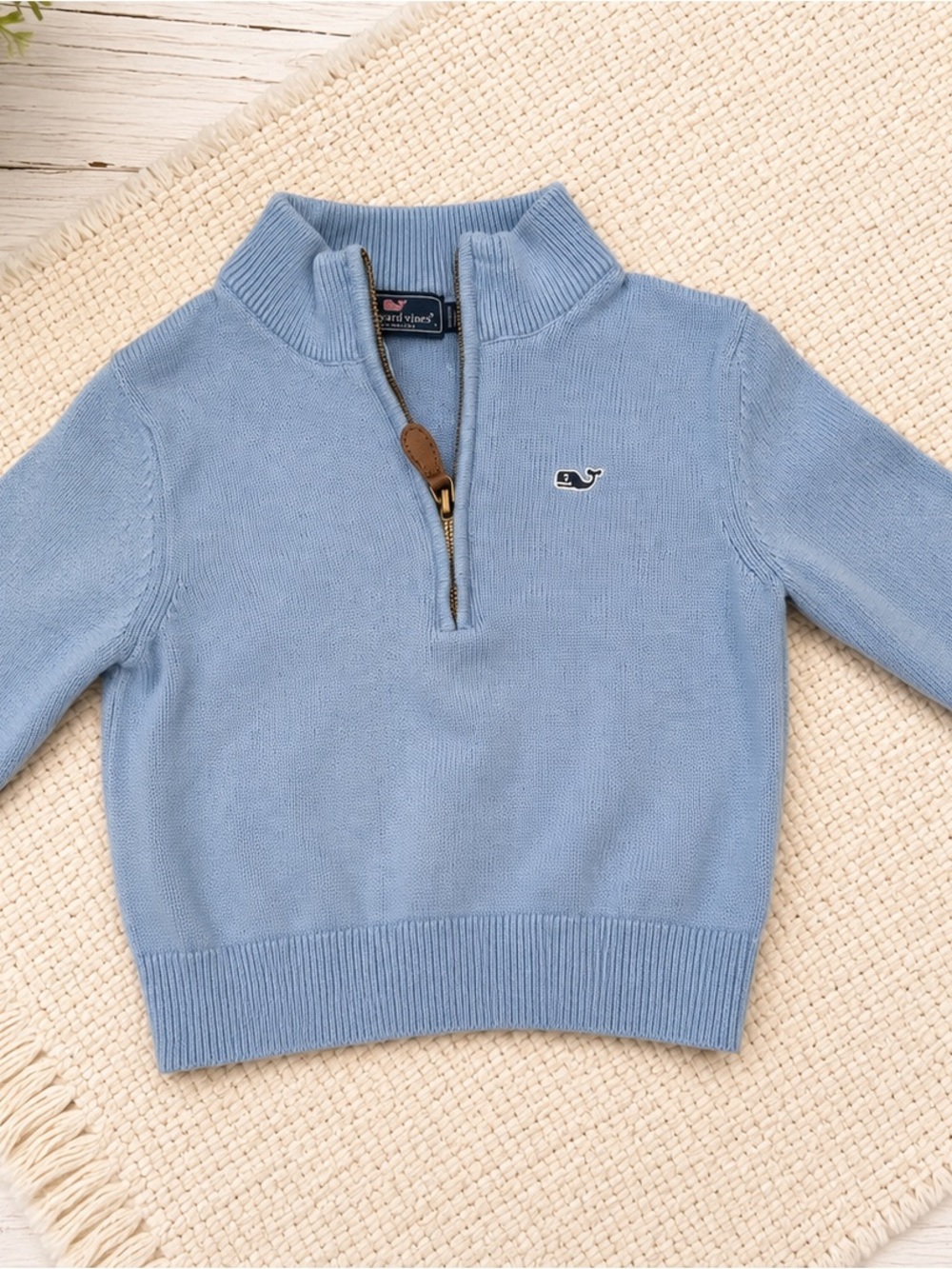 Vineyard Vines Sky Blue Half-Zip Pullover